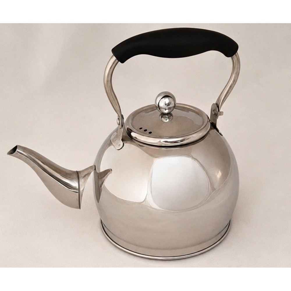 Epicure Stainless Steel Whistling Tea Kettle Induction Compatible 2 Qt